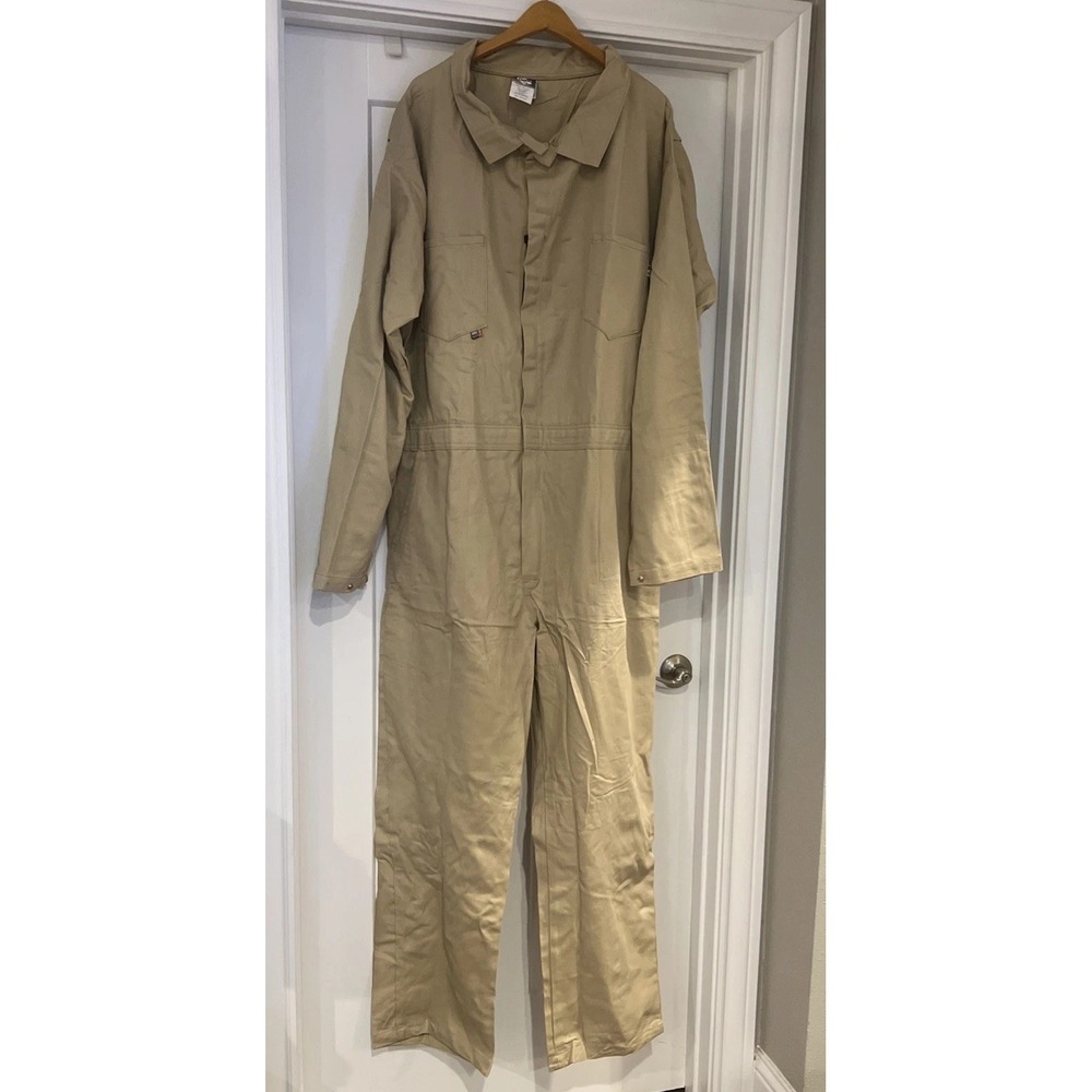 NEW Wear Guard~3XL~Coveralls Mens Tan Workwear Utility Fire Resistant Jumpsuit